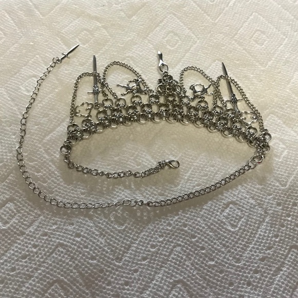 "Ride of the Valkyries #3" Handmade Gothic Warrior Silver Choker Necklace Viking - Picture 13 of 16